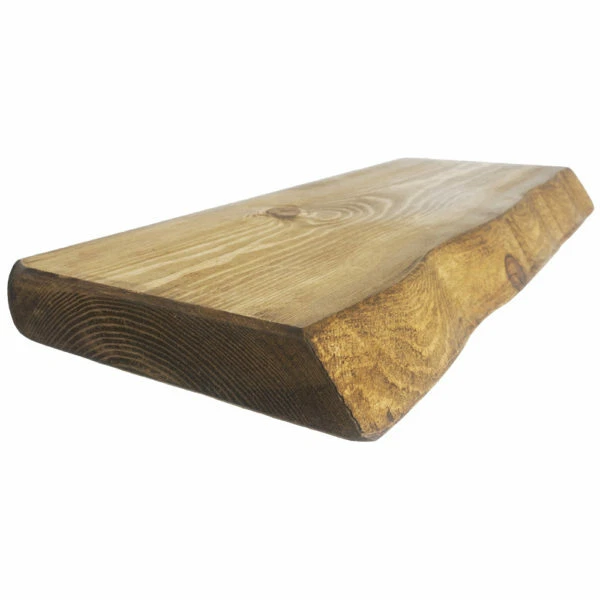 Wooden Book Shelf Live Edge Shelving Board Solid R